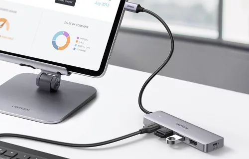 UGREEN 4 az 1-ben USB elosztó Type C csatlakozóval (70336B)