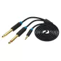   Vention TRS 2x 6.35 jack mono - 3.5 jack sztereo kábel 0.5m (BACBD)