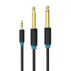 Vention TRS 2x 6.35 jack mono - 3.5 jack sztereo kábel 0.5m (BACBD)