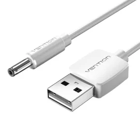 Vention USB - DC 3.5x1.35 kábel, 0.5m fehér (CEXWD)
