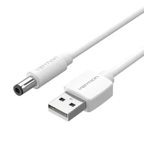 Vention USB - DC 3.5x1.35 kábel, 0.5m fehér (CEXWD)
