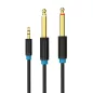   Vention TRS 2x 6.35 jack mono - 3.5 jack sztereo kábel 1m (BACBF)