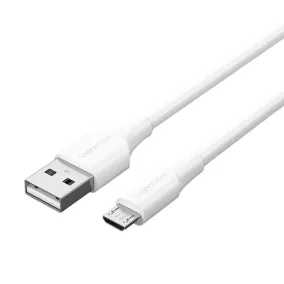 Vention USB 2.0 - micro USB kábel 2A 1.5m fehér (CTIWG)