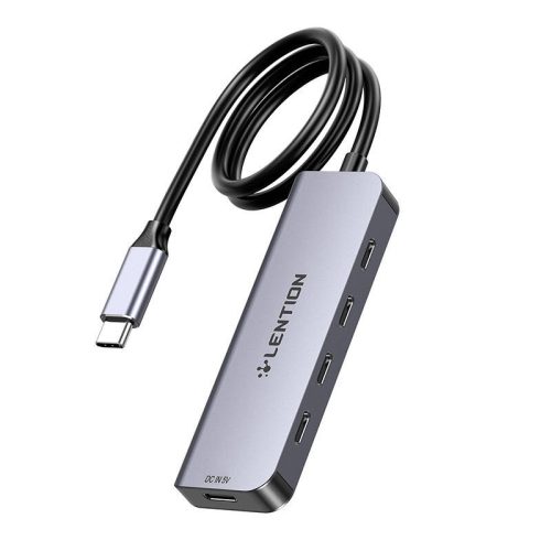 Lention 5 az 1-ben USB C elosztó (CB-TP-CE31- 0,6M-GR)