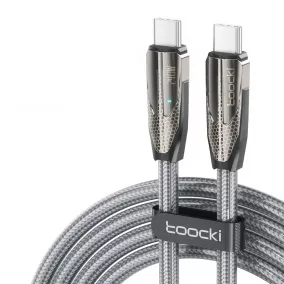 Toocki USB-C 5A 240W PD kábel digitális kijelzővel 2m (20100031)
