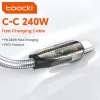 Toocki USB-C 5A 240W PD kábel digitális kijelzővel 2m (20100031)