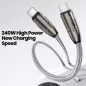 Toocki USB-C 5A 240W PD kábel digitális kijelzővel 2m (20100031)