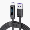 Toocki Melting USB A - USB-C 100W szilikon kábel kijelzővel 2m (10100191)