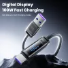 Toocki Melting USB A - USB-C 100W szilikon kábel kijelzővel 2m (10100191)