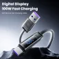   Toocki Melting USB A - USB-C 100W szilikon kábel kijelzővel 2m (10100191)