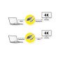   Roline USB C - Displayport 4K 60HZ kétirányú átalakító (11.04.5957)