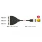 Delock HDMI 4K átkapcsoló 3x HDMI - 1x HDMI integrált kábellel (18600)