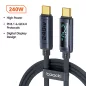   Toocki USB C 5A 240W PD kábel digitális kijelzővel 2m (20100031)