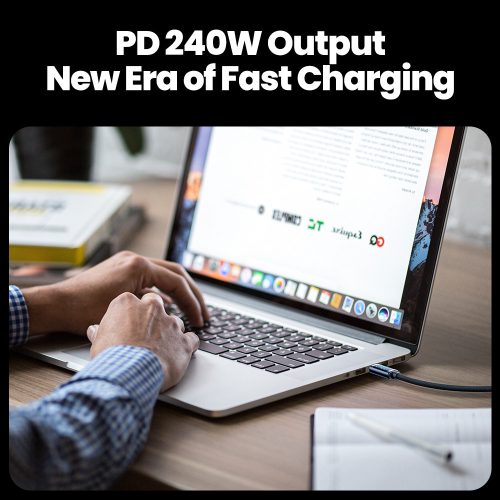 Toocki USB C 5A 240W PD kábel digitális kijelzővel 2m (20100031)