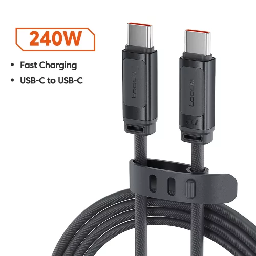 Toocki USB C 5A 240W szilikon kábel 1m (20100152)