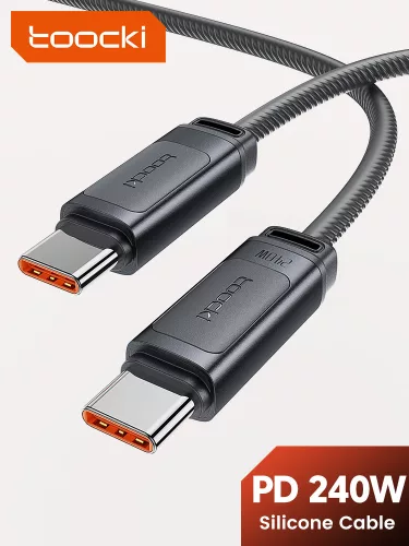 Toocki USB C 5A 240W szilikon kábel 1m (20100152)