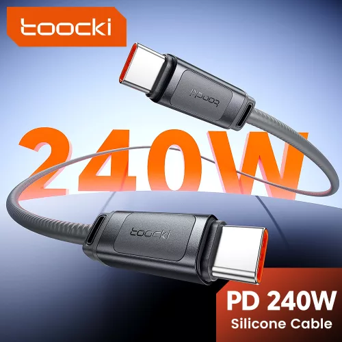 Toocki USB C 5A 240W szilikon kábel 1m (20100152)