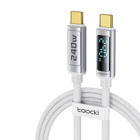   Toocki USB C 5A 240W PD kábel digitális kijelzővel 2m (20100160)