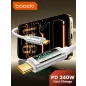 oocki USB C 5A 240W PD kábel digitális kijelzővel 1m (20100030)