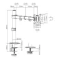 Gembird asztali monitortartó 17 - 32" (MA-D1-01)