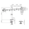 Gembird 2 karos asztali monitortartó 17 - 32" (MA-D2-01)