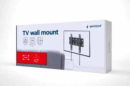 Gembird fix fali TV tartó konzol 13-42" VESA 200x200 (WM-42F-01)