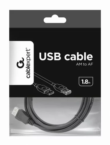 Gembird USB hosszabbító kábel 1.8m (CCP-USB2-AMAF-6)