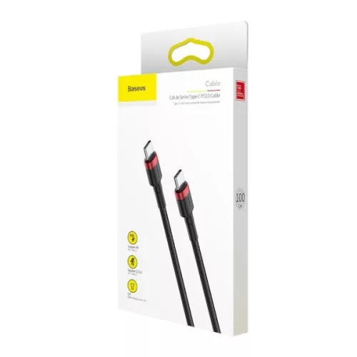 Baseus USB C 3A QC 60W kábel 1m fekete (CATKLF-G91)