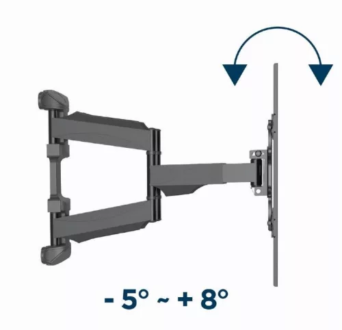 Gembird kétkarú fali TV tartó állvány 32 - 75” VESA 600x400 (WM-75ST-01)