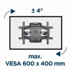 Gembird kétkarú fali TV tartó állvány 32 - 75” VESA 600x400 (WM-75ST-01)