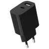 Gembird hálozati USB töltő A+C 2.4A, fekete (TA-UC-2AC12-01-BK)