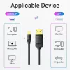 Vention DisplayPort 1.2 - mini DP 4K kábel 2m (HAABH)