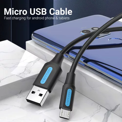 Vention USB 2.0 micro USB kábel 3A 0.25m (COLBC)