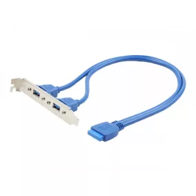   Gembird 2X USB 3.0 20 PIN csatlakozó aljzat, 45cm (CC-USB3-RECEPTACLE)