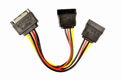 Gembird SATA táp anya - 2x táp apa splitter (CC-SATAM2F-01)