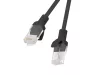 Lanberg UTP Cat6 ethernet kábel 10m fekete (PCU6-10CC-1000-BK)
