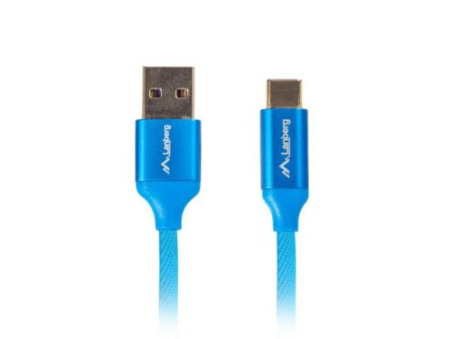 Lanberg Premium USB 2.0 - USB C kábel Quick Charge 3.0 1m (CA-USBO-21CU-0010-BL)