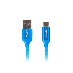   Lanberg Premium USB 2.0 - USB C kábel Quick Charge 3.0 0.5m (CA-USBO-22CU-0005-BL)