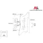 Maclean egykarú fali monitor tartó 23-42" VESA 200X200 (MC-501A) 