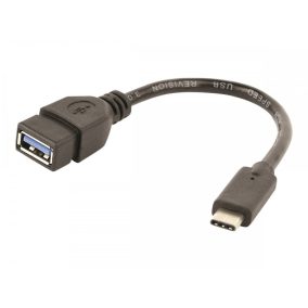   Gembird USB C apa - USB-A 3.0 anya OTG kábel, 0.15m (A-OTG-CMAF3-01)