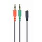 Gembird jack 3.5mm 4pin (CTIA) anya - 2 x jack 3.5mm apa adapter (CCA-418)