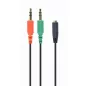   Gembird jack 3.5mm 4pin (CTIA) anya - 2 x jack 3.5mm apa adapter (CCA-418)
