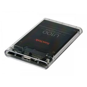   Gembird 2.5" USB 3.0 SATA külső hdd ház mini usb, átlátszó (EE2-U3S9-6)