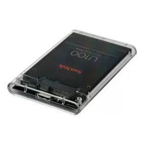   Gembird 2.5" USB 3.0 SATA külső hdd ház mini usb, átlátszó (EE2-U3S9-6)