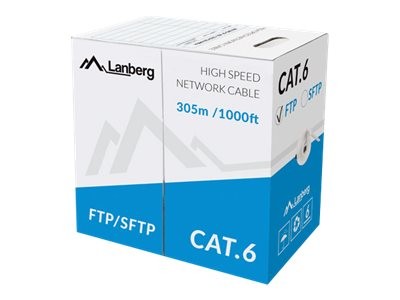 Lanberg FTP Cat6 tömör kábel 305m 100% réz (LCF6-10CU-0305-S)