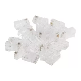 Lanberg RJ45 UTP Cat6 csatlakozó dugó szálvezetővel , 100db (PLU-6000EZ)