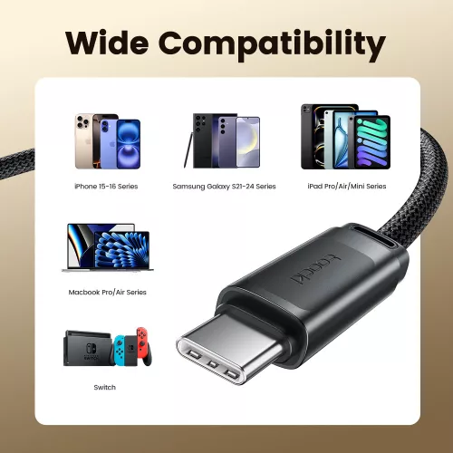 Toocki USB C mágneses kábel 240W 1m (40100010)