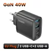 Toocki 2db USB + 2db USB C40W GaN gyorstöltő adapter (40140039)