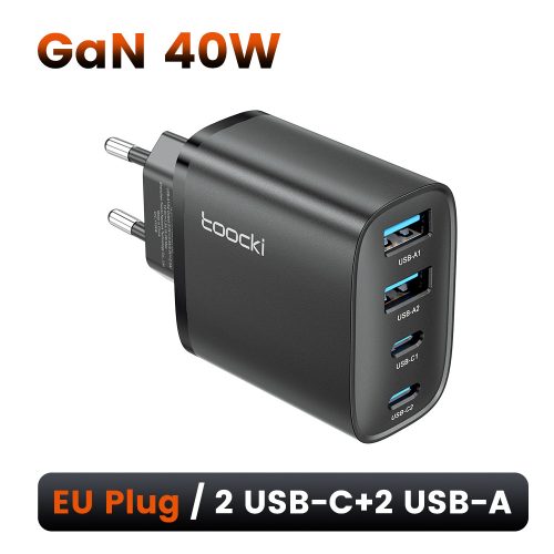 Toocki 2db USB + 2db USB C40W GaN gyorstöltő adapter (40140039)