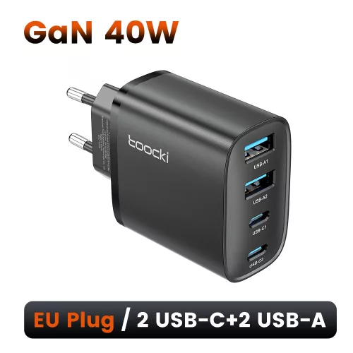 Toocki 2db USB + 2db USB C40W GaN gyorstöltő adapter (40140039)